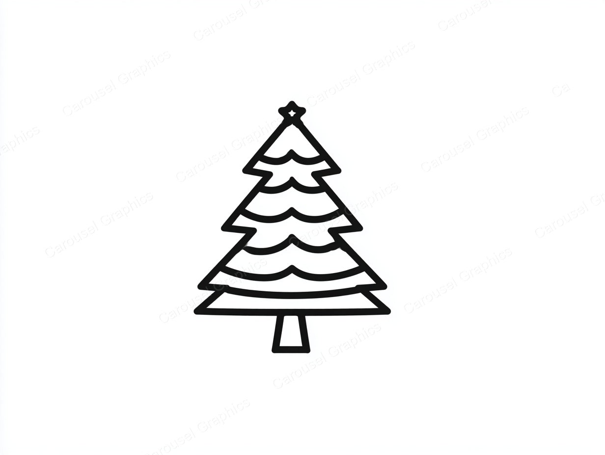 Christmas Tree Vector Graphic preview