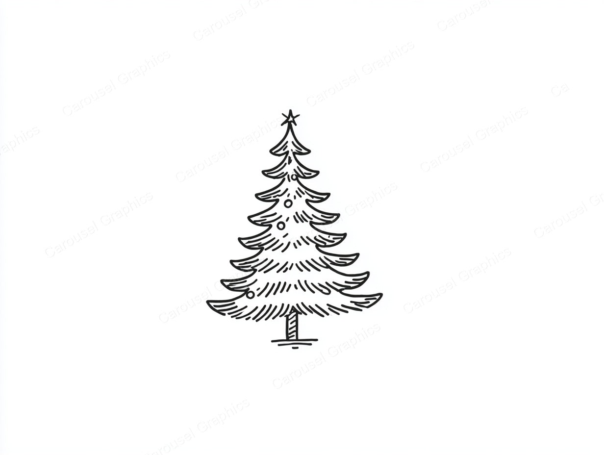 Christmas Tree Vector Graphic preview