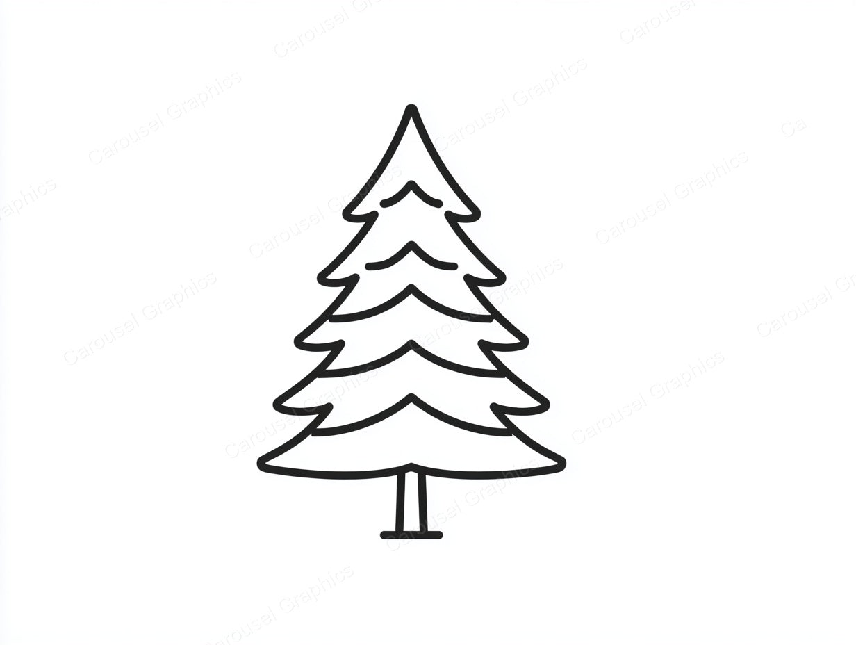 Christmas Tree Vector Graphic preview