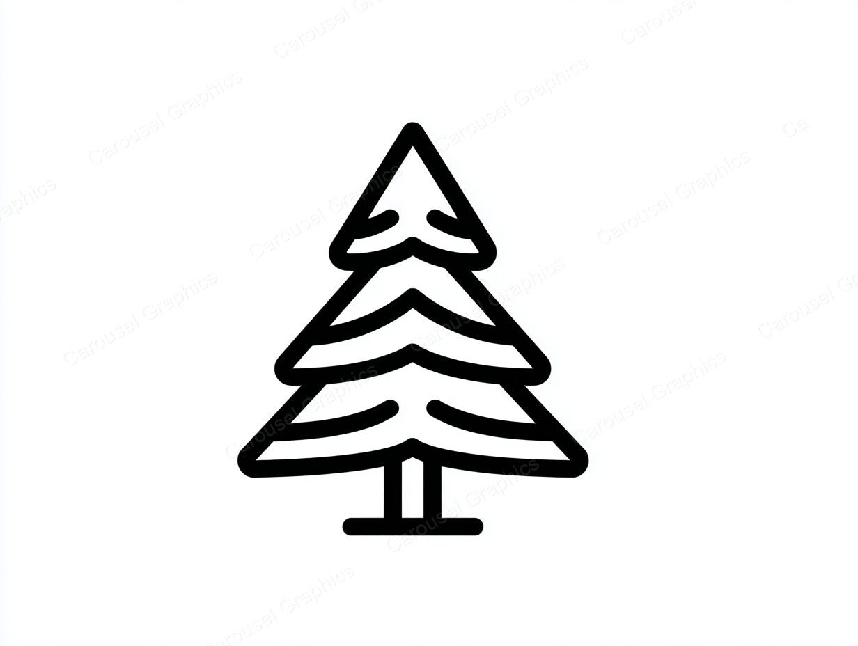 Christmas Tree Vector Graphic preview
