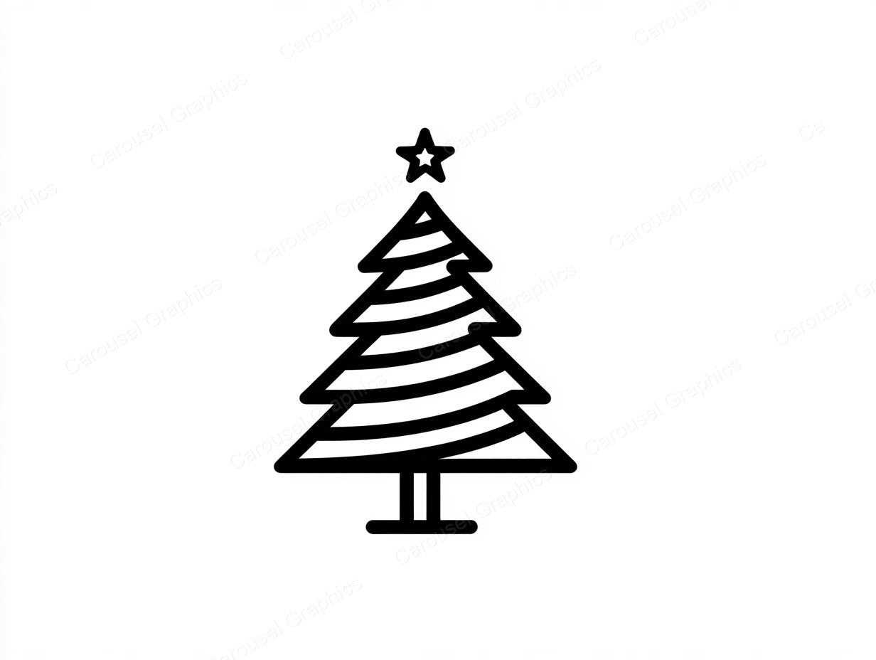 Christmas Tree Vector Graphic preview