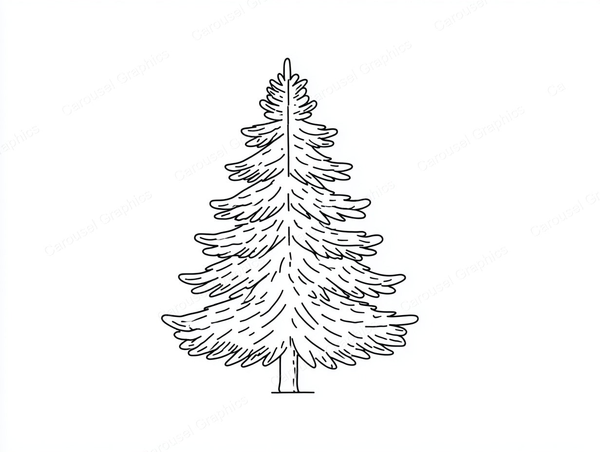 Christmas Tree Vector Graphic preview