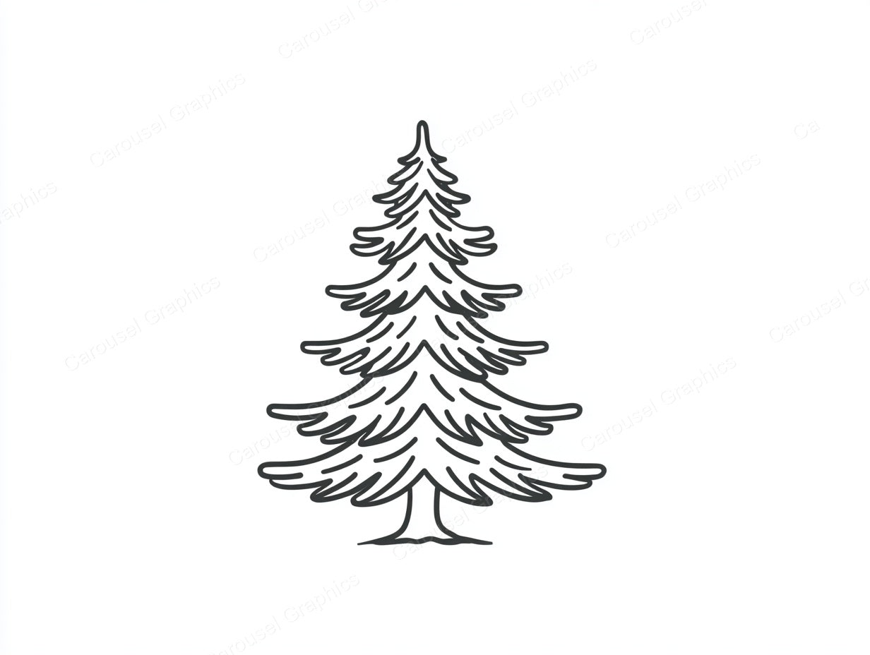 Christmas Tree Vector Graphic preview