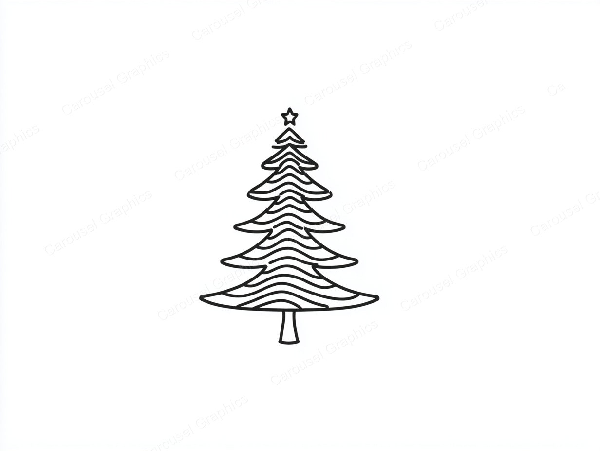 Christmas Tree Vector Graphic preview