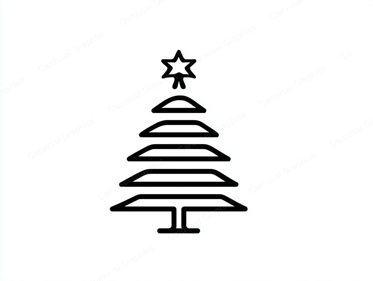 Christmas Tree Vector Graphic preview