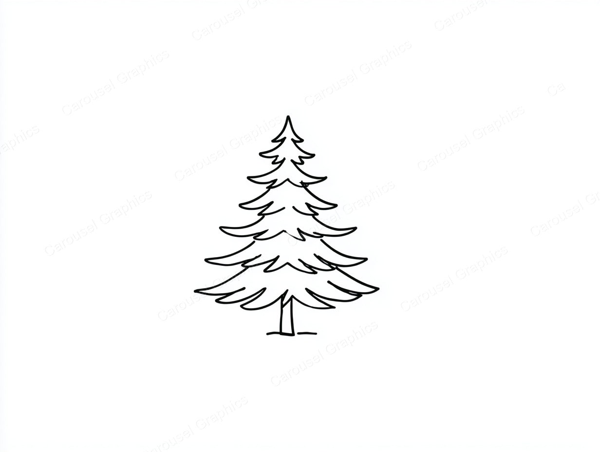 Christmas Tree Vector Graphic preview