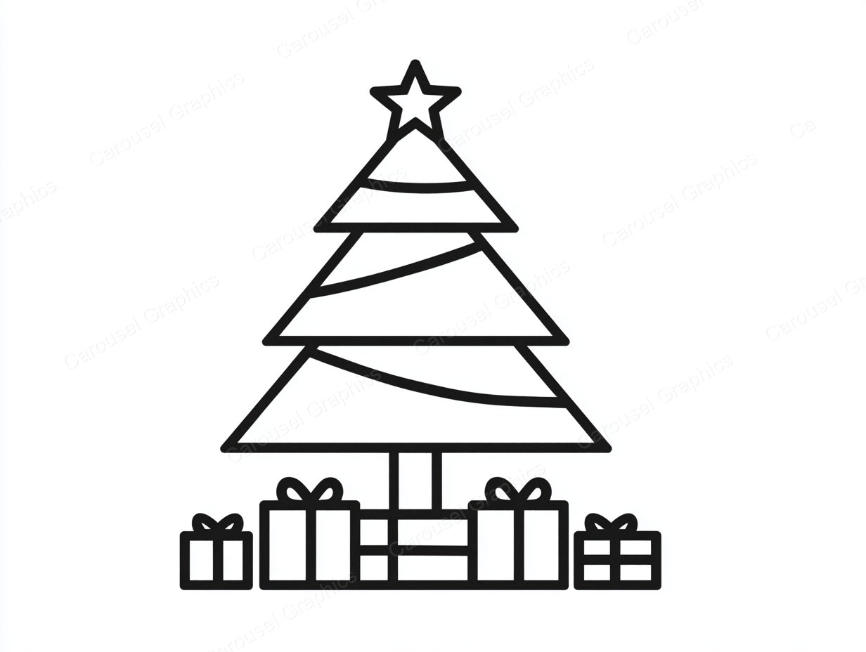 Christmas Tree Vector Graphic preview