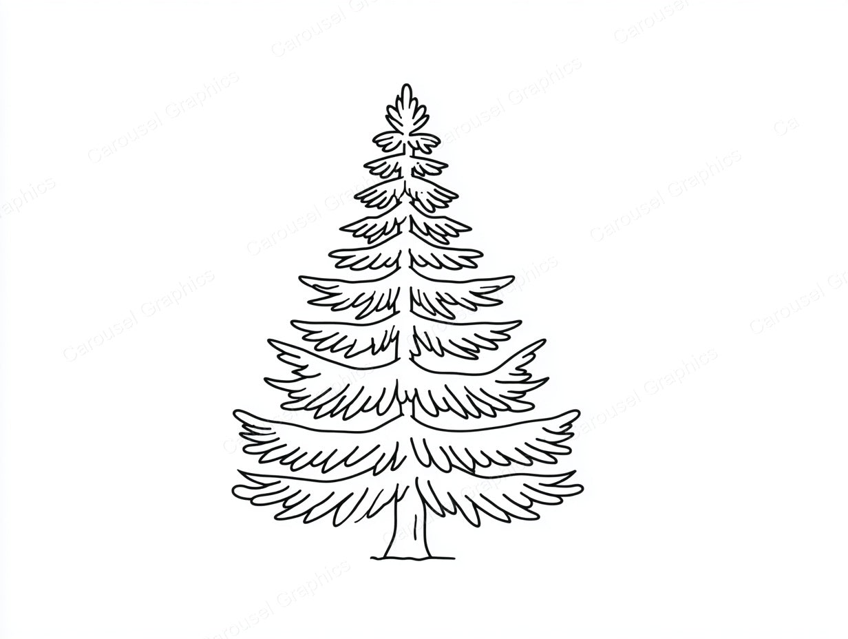Christmas Tree Vector Graphic preview