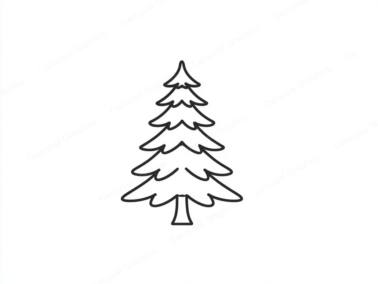 Christmas Tree Vector Graphic preview