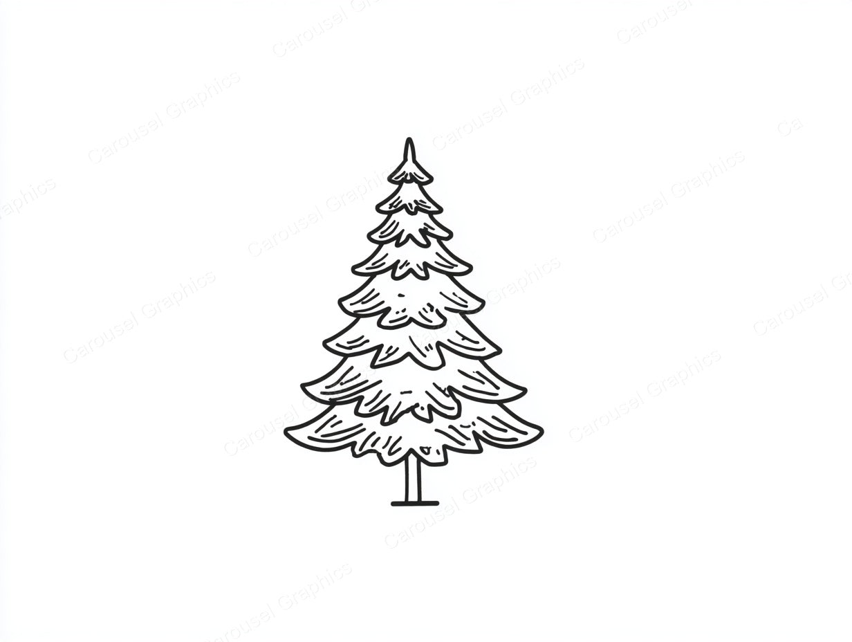 Christmas Tree Vector Graphic preview