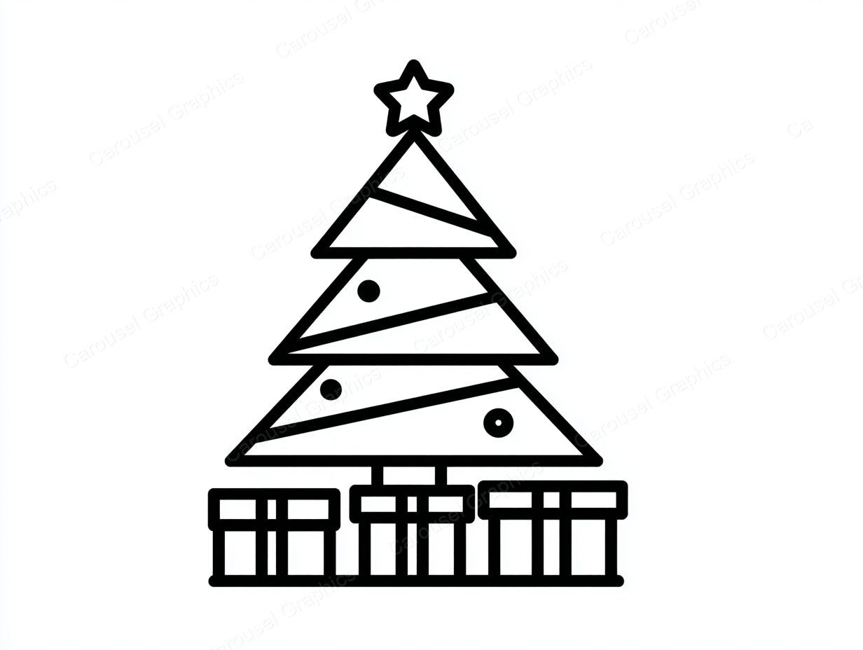 Christmas Tree Vector Graphic preview