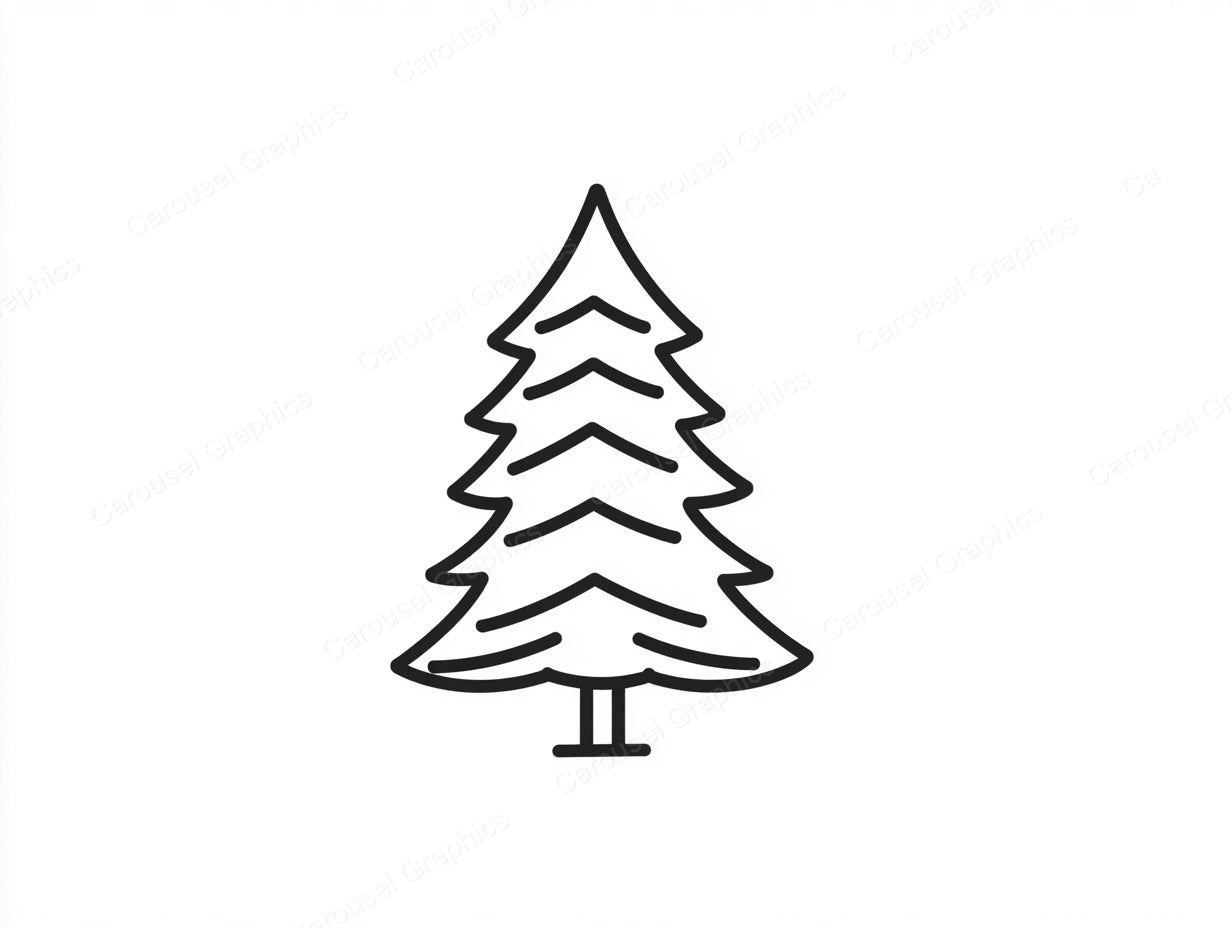 Christmas Tree Vector Graphic preview
