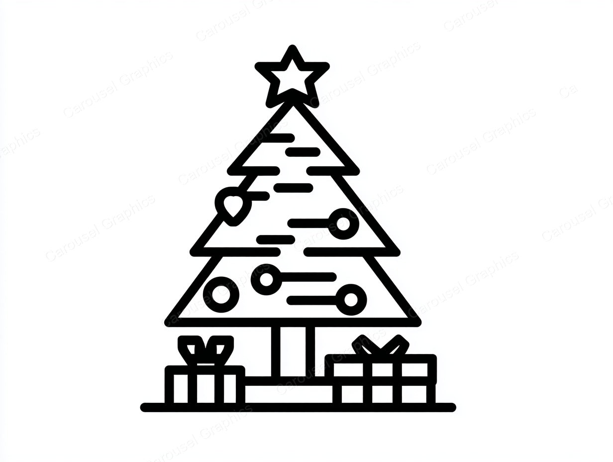 Christmas Tree Vector Graphic preview