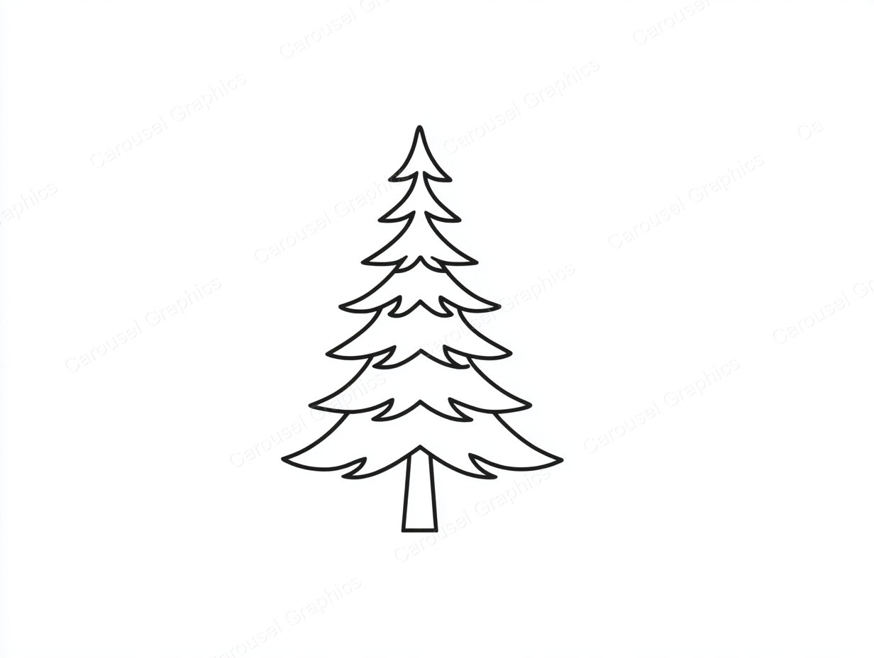 Christmas Tree Vector Graphic preview