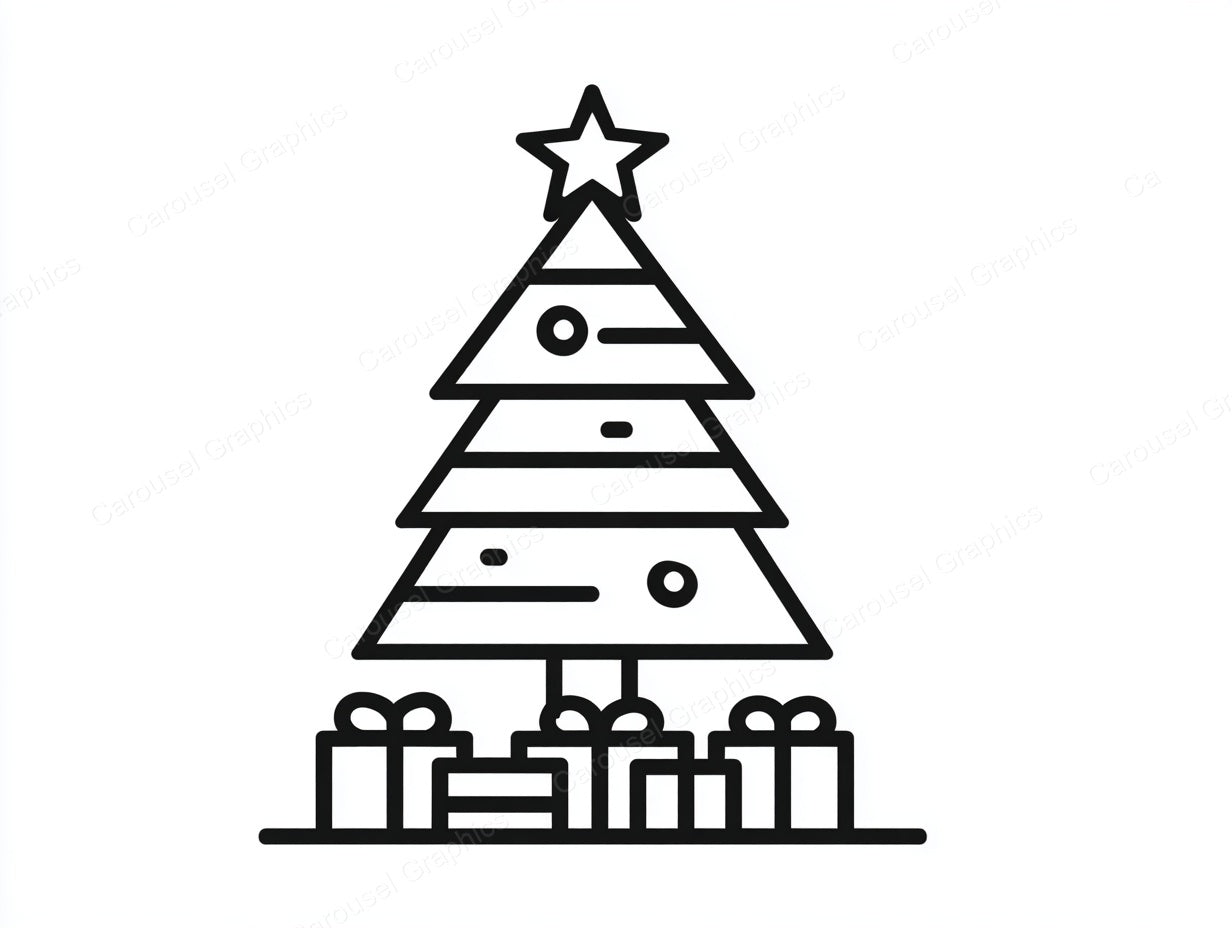 Christmas Tree Vector Graphic preview
