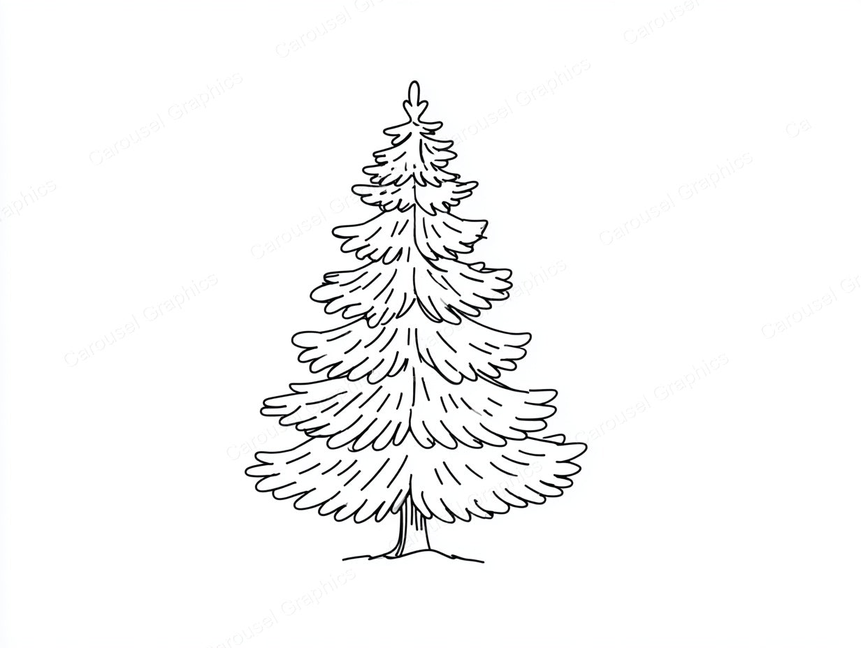 Christmas Tree Vector Graphic preview
