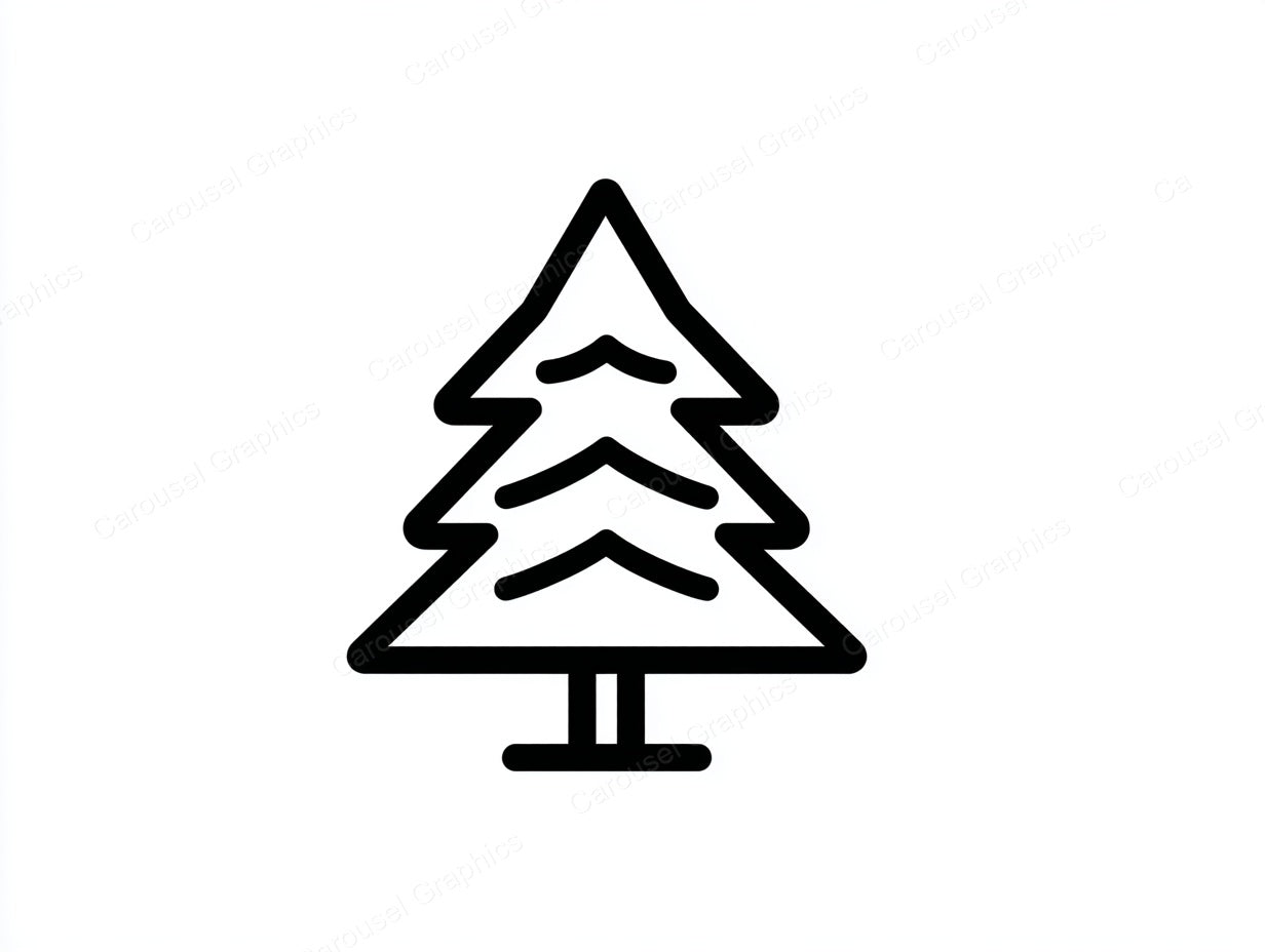 Christmas Tree Vector Graphic preview