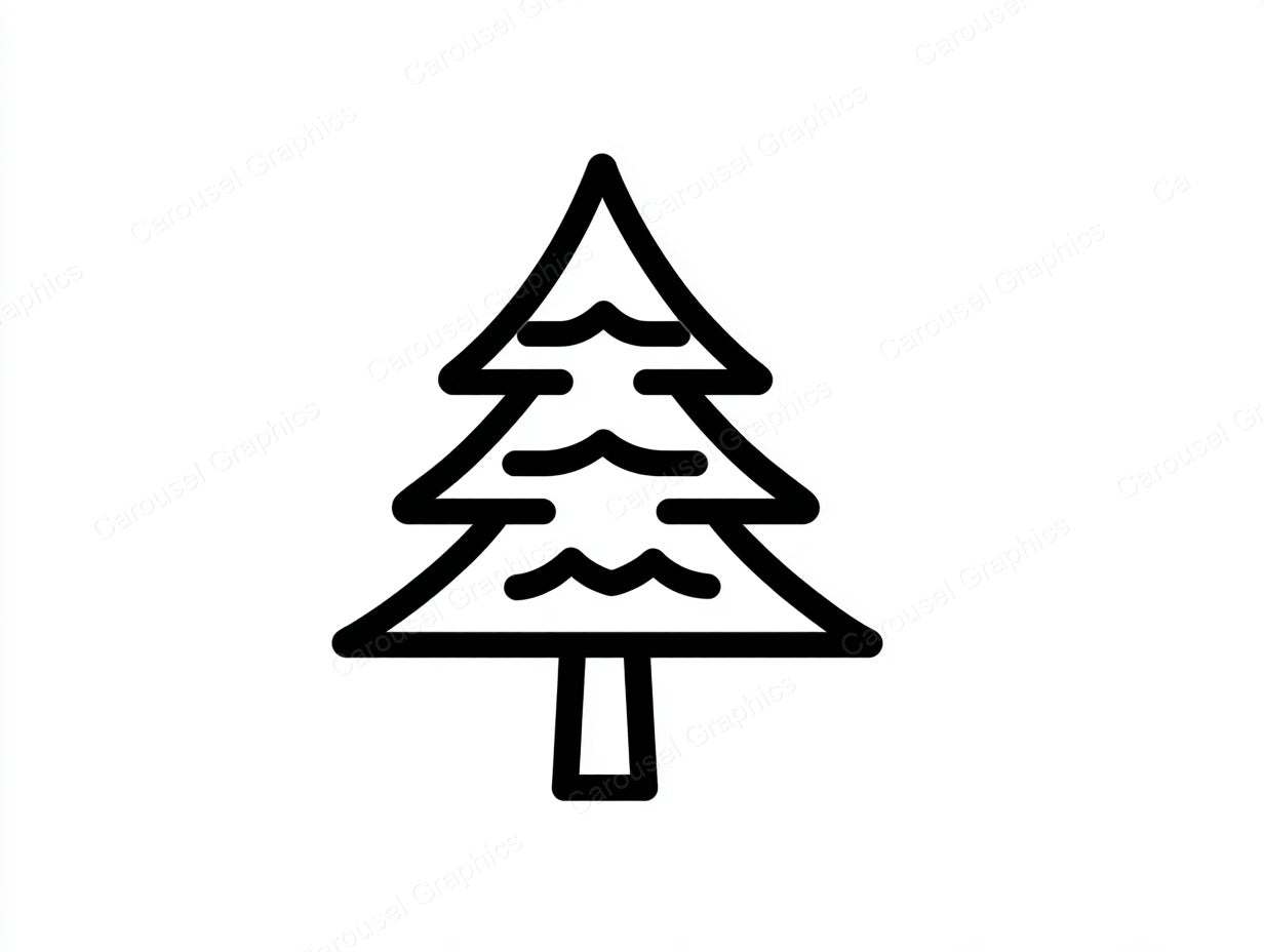 Christmas Tree Vector Graphic preview