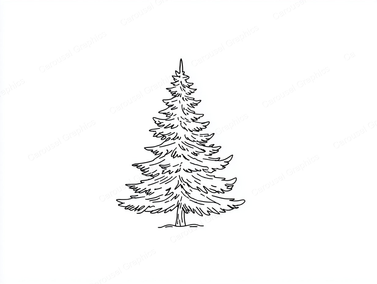 Christmas Tree Vector Graphic preview