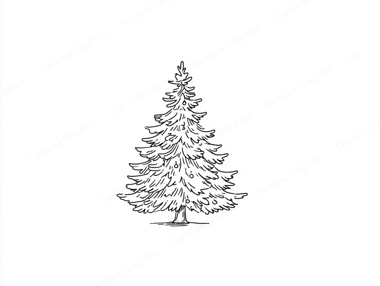 Christmas Tree Vector Graphic preview