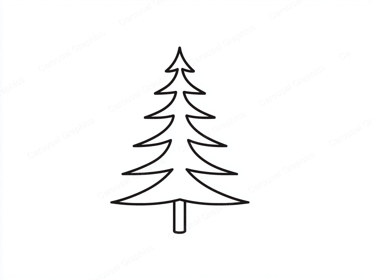 Christmas Tree Vector Graphic preview