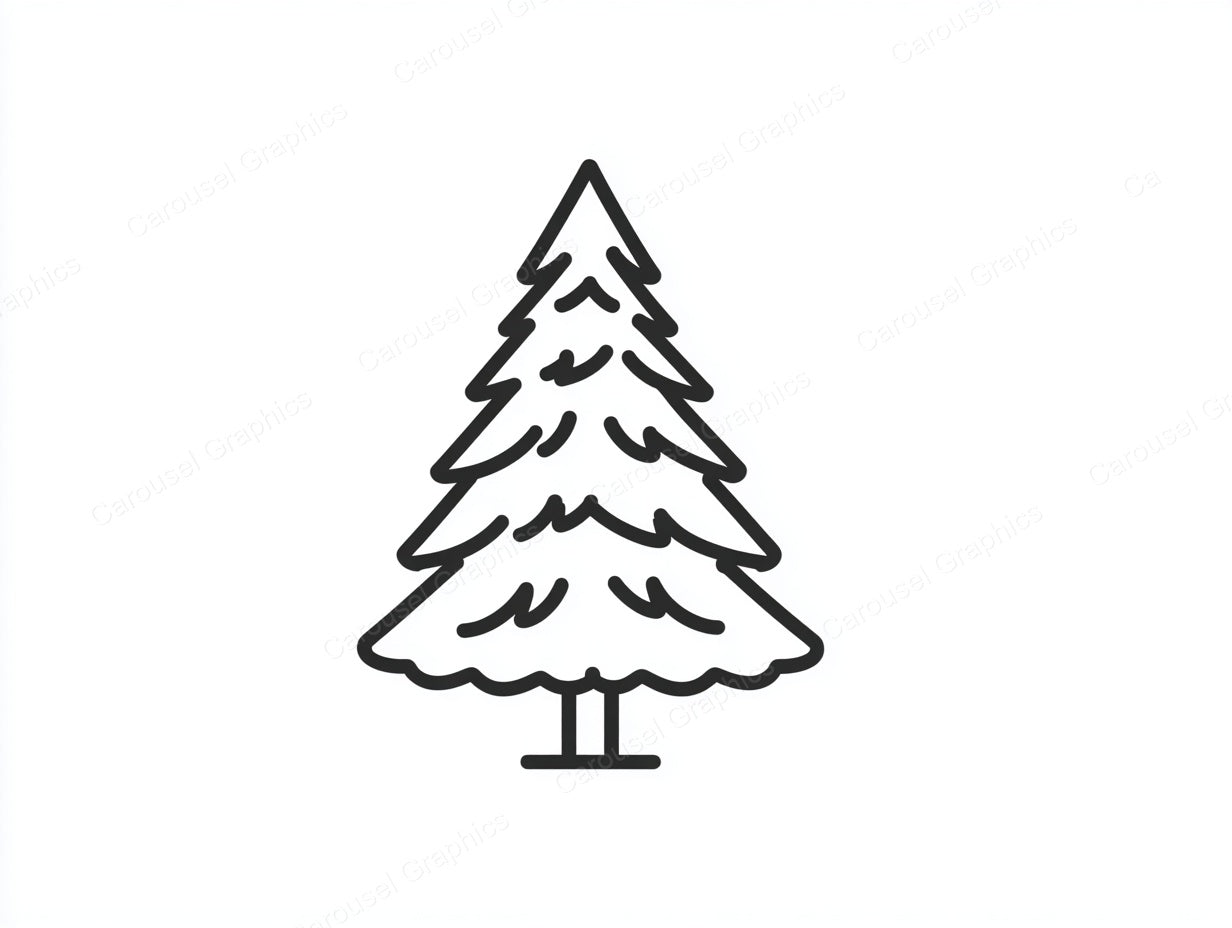 Christmas Tree Vector Graphic preview