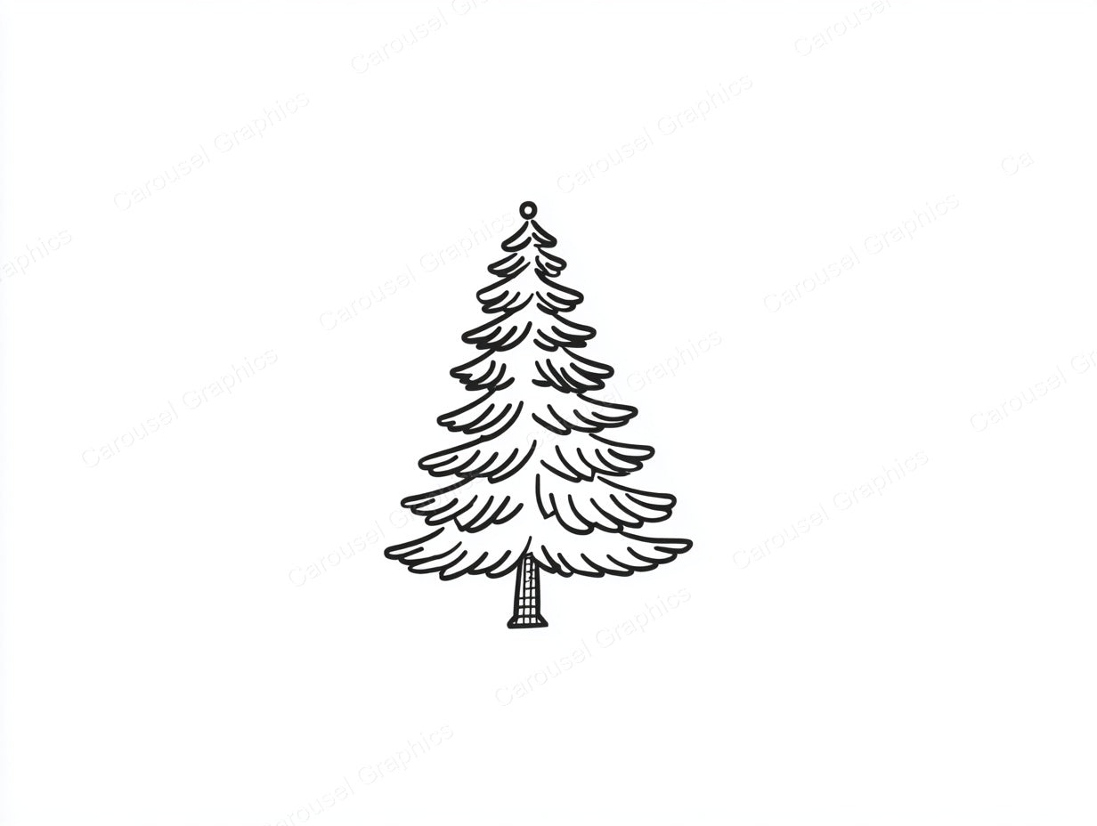 Christmas Tree Vector Graphic preview