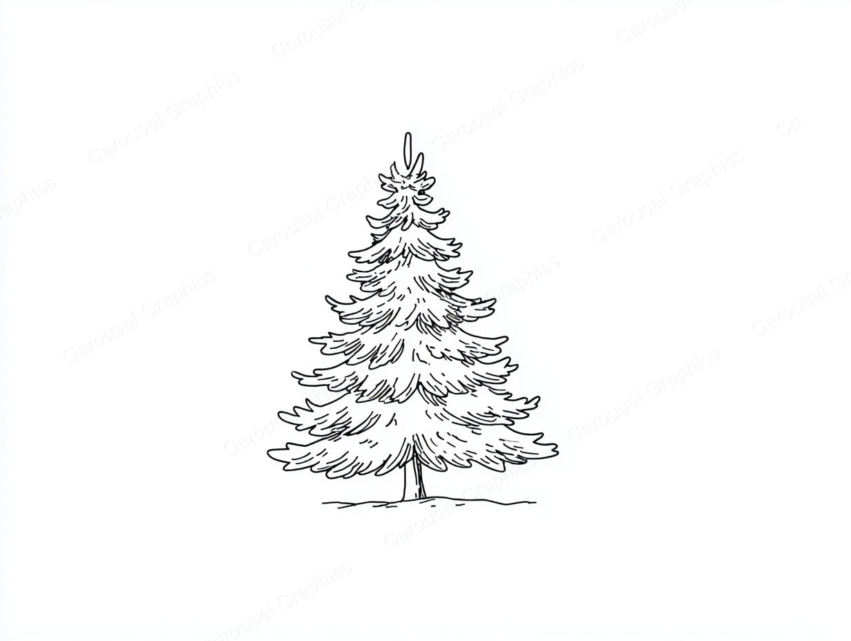 Christmas Tree Vector Graphic preview