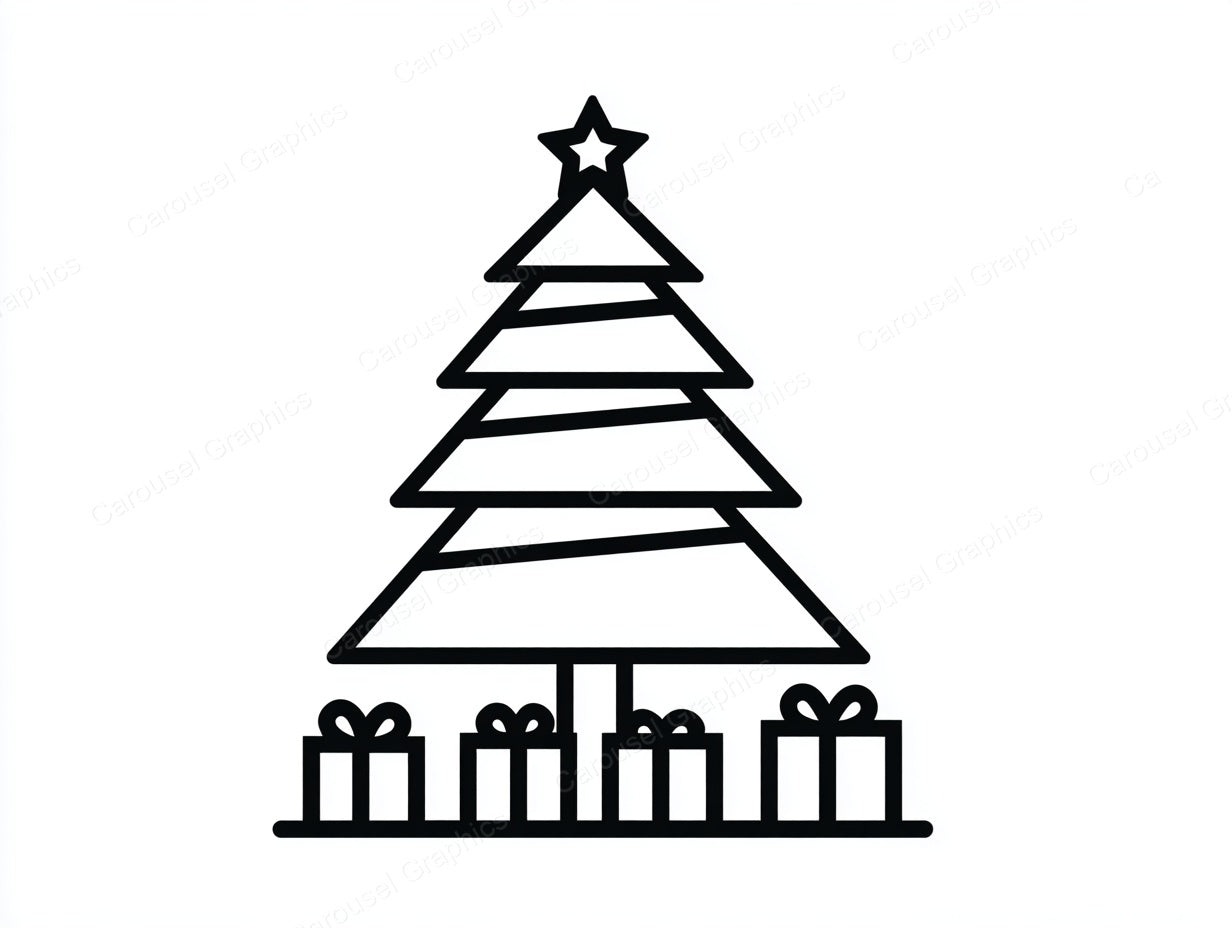 Christmas Tree Vector Graphic preview