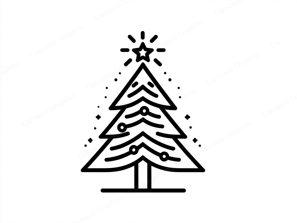 Christmas Tree Vector Graphic preview