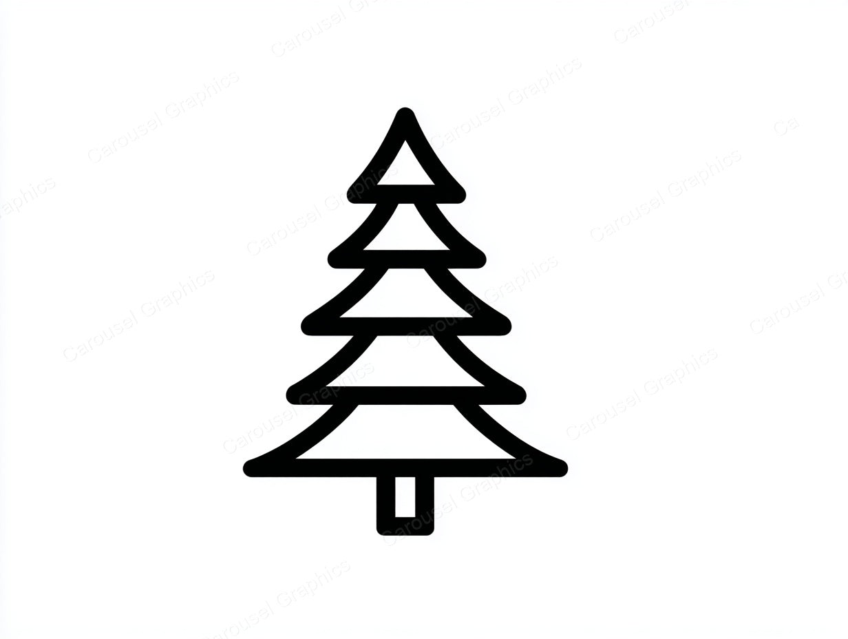 Christmas Tree Vector Graphic preview
