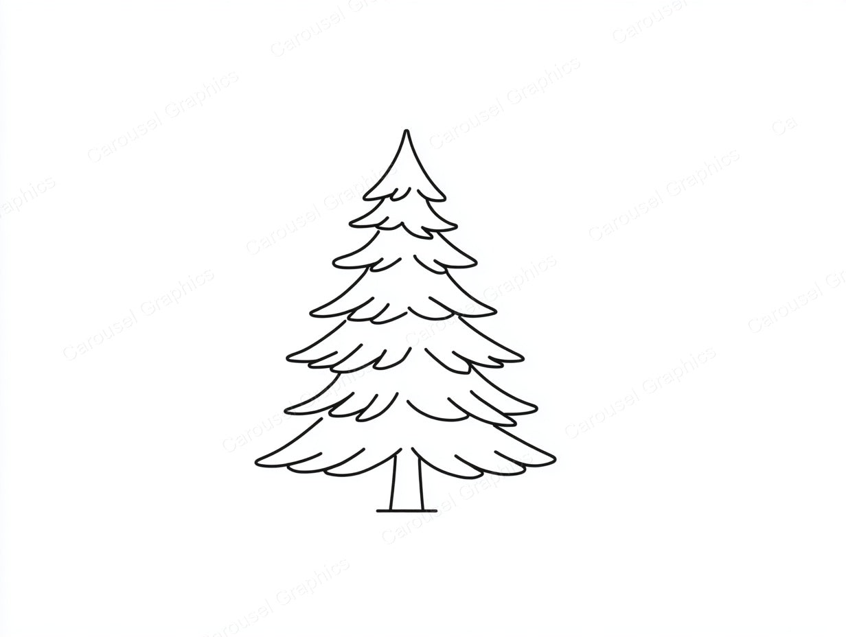 Christmas Tree Vector Graphic preview