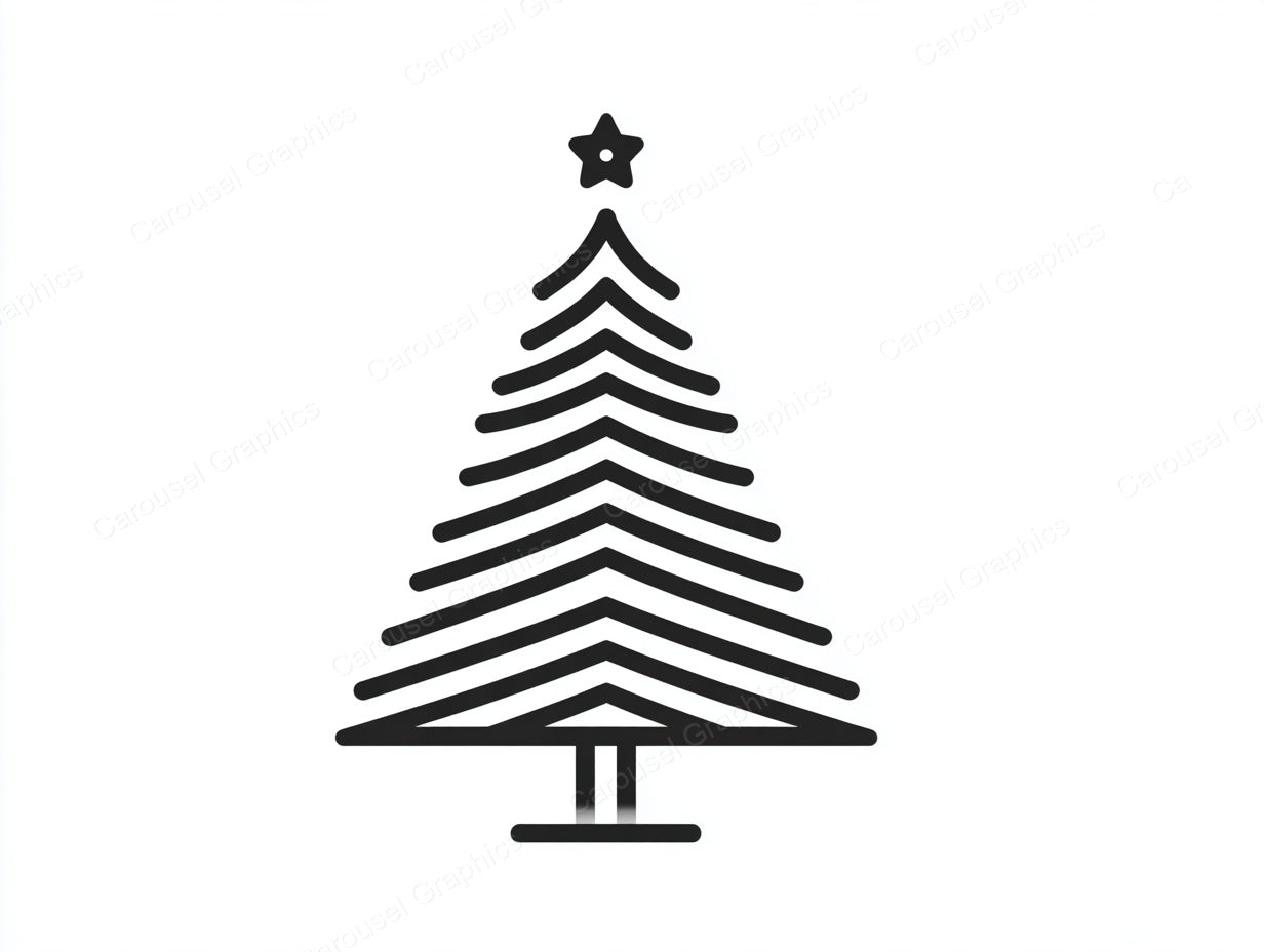 Christmas Tree Vector Graphic preview