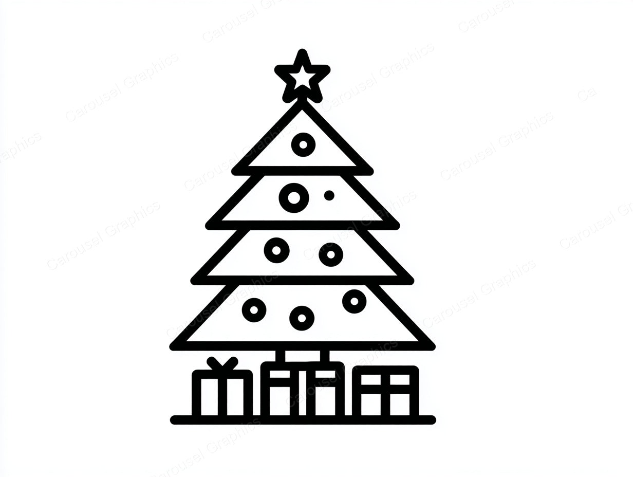 Christmas Tree Vector Graphic preview