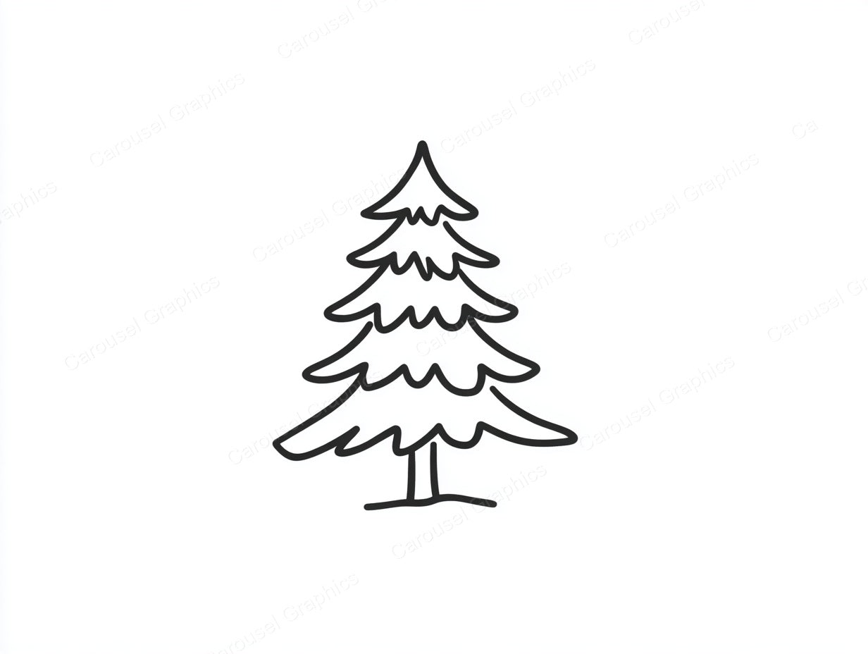 Christmas Tree Vector Graphic preview