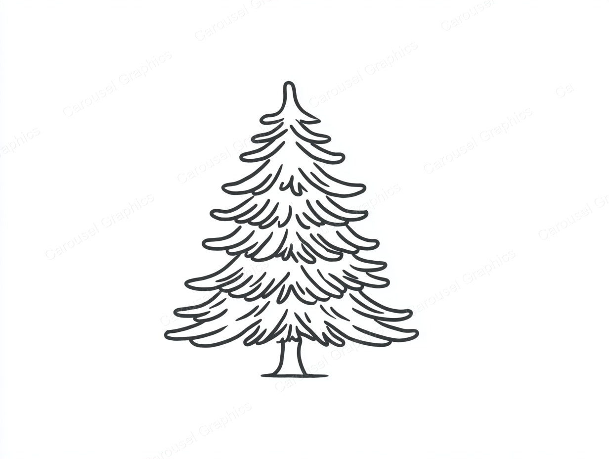 Christmas Tree Vector Graphic preview