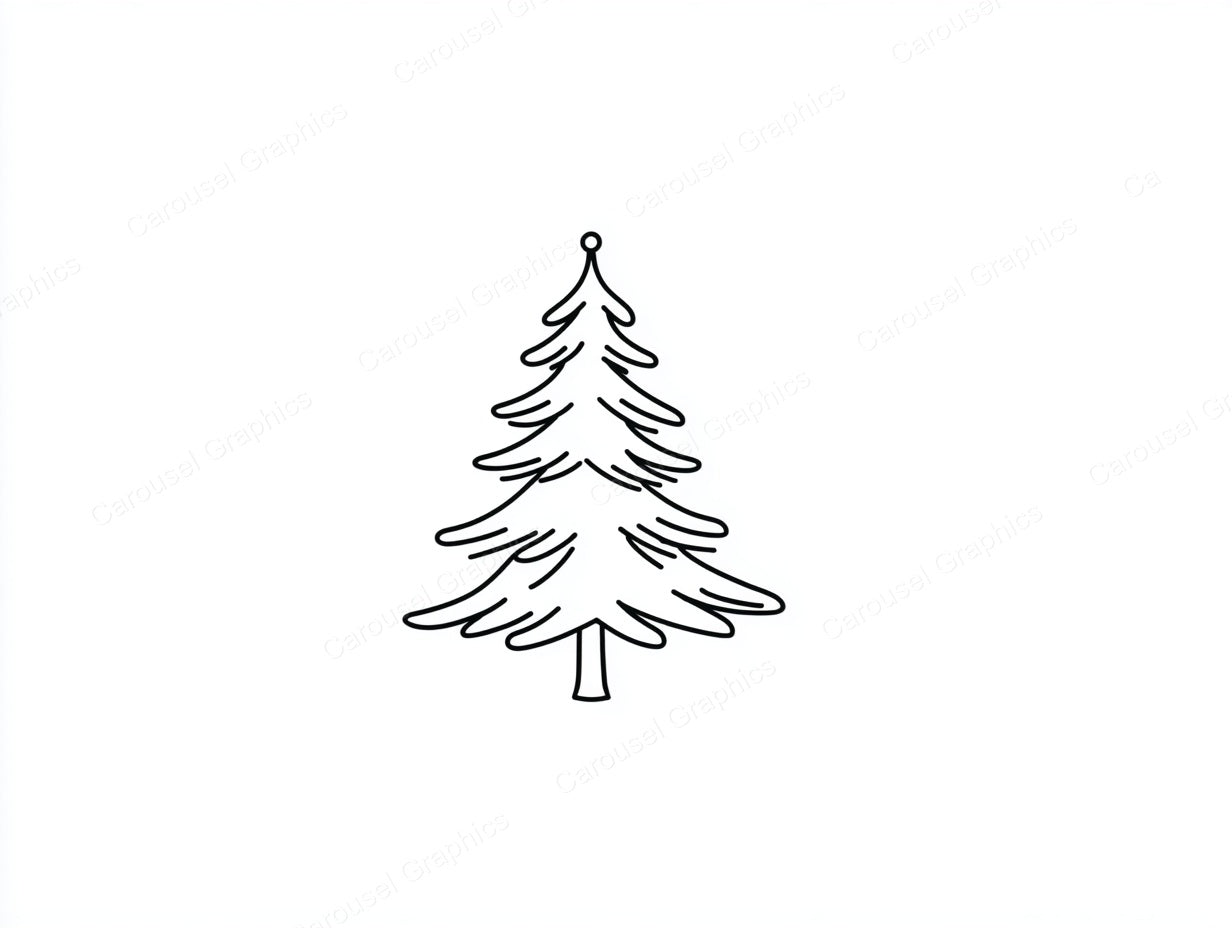 Christmas Tree Vector Graphic preview