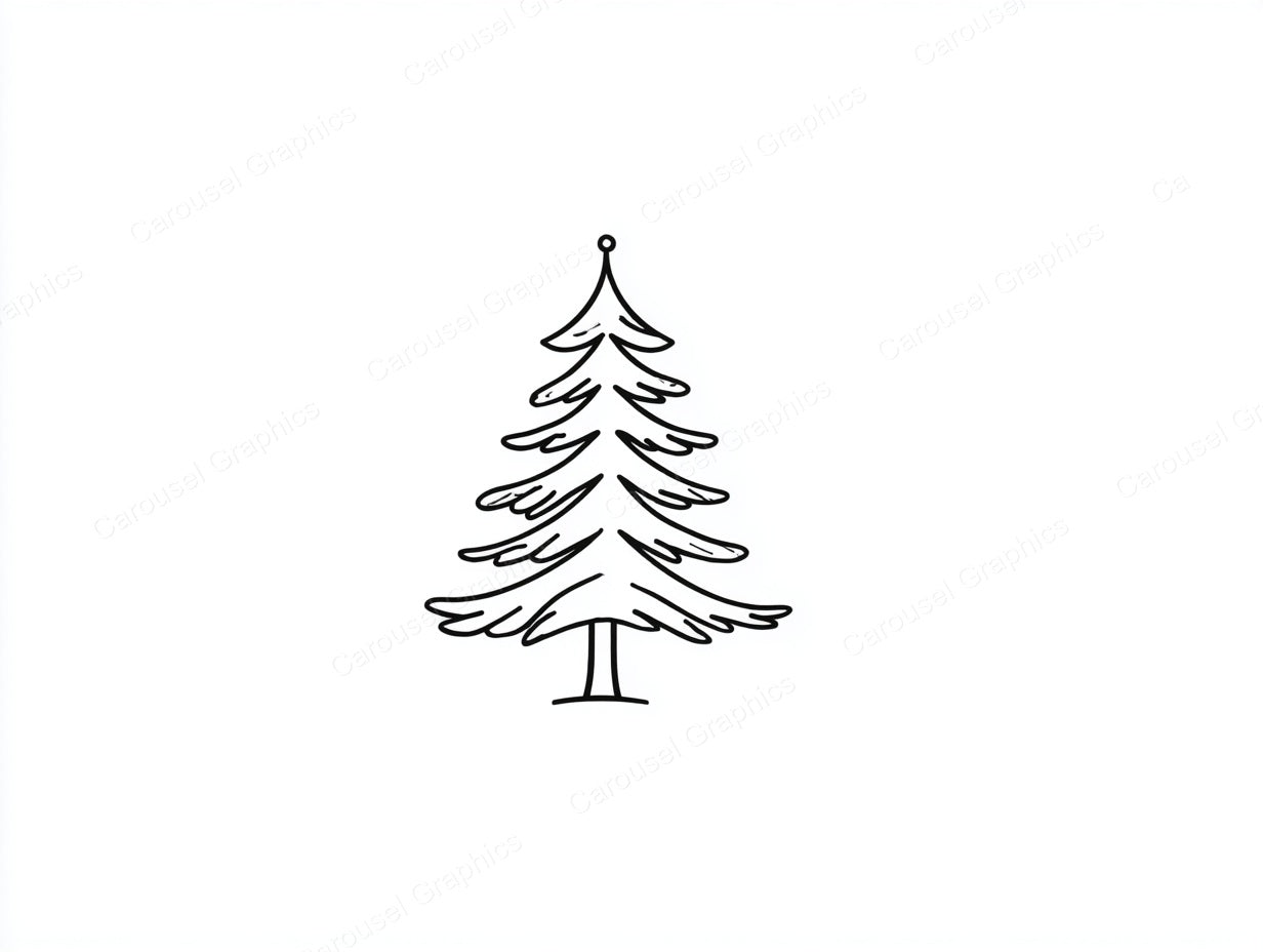 Christmas Tree Vector Graphic preview