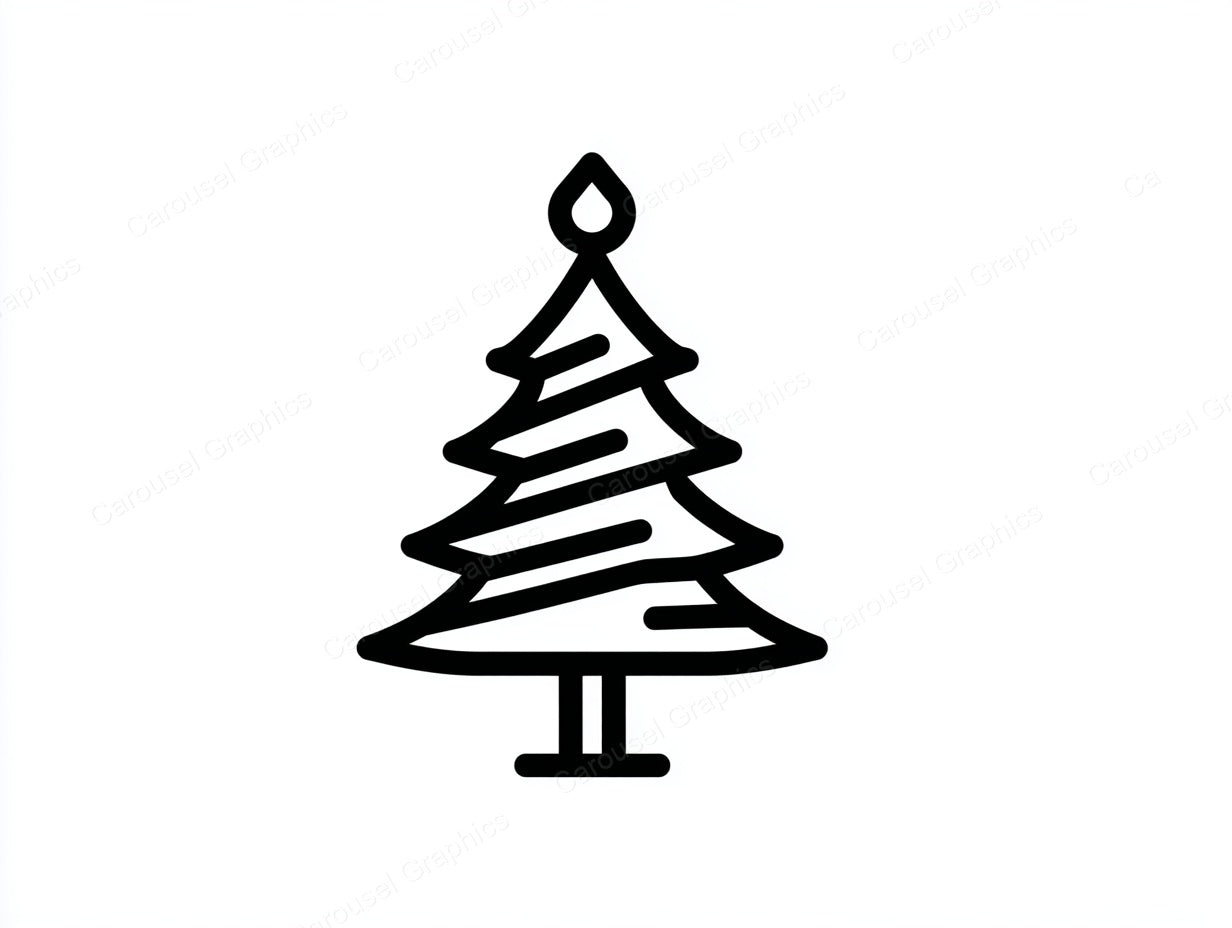 Christmas Tree Vector Graphic preview
