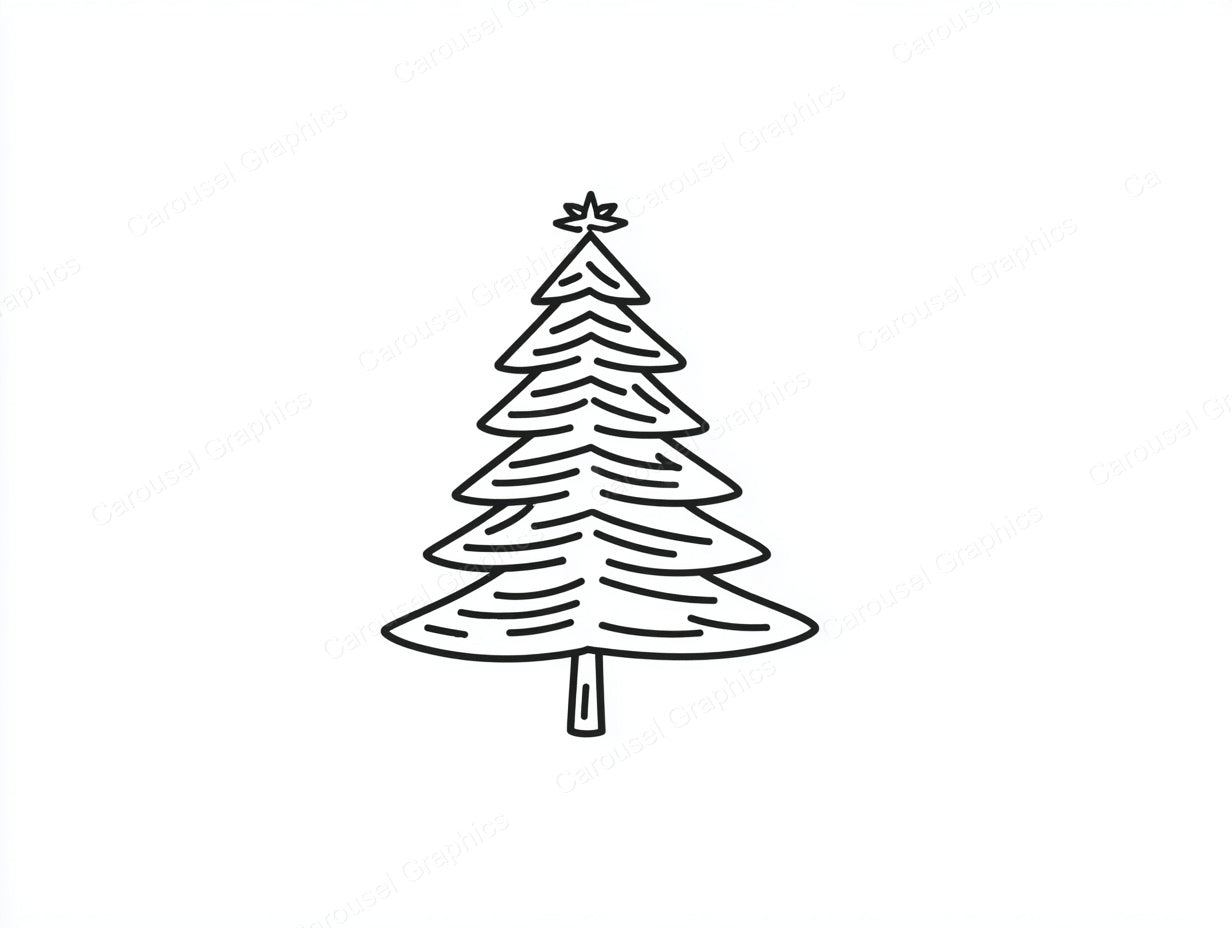 Christmas Tree Vector Graphic preview