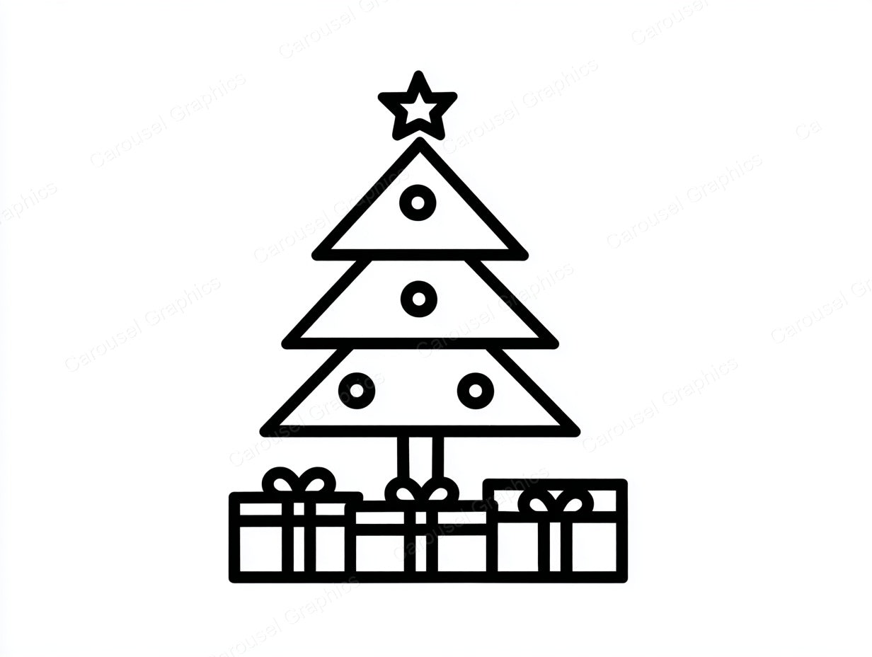 Christmas Tree Vector Graphic preview