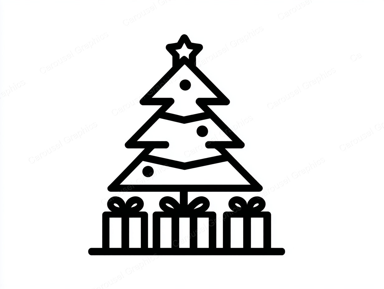 Christmas Tree Vector Graphic preview