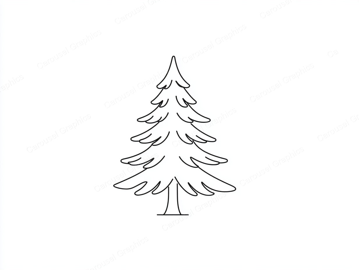 Christmas Tree Vector Graphic preview