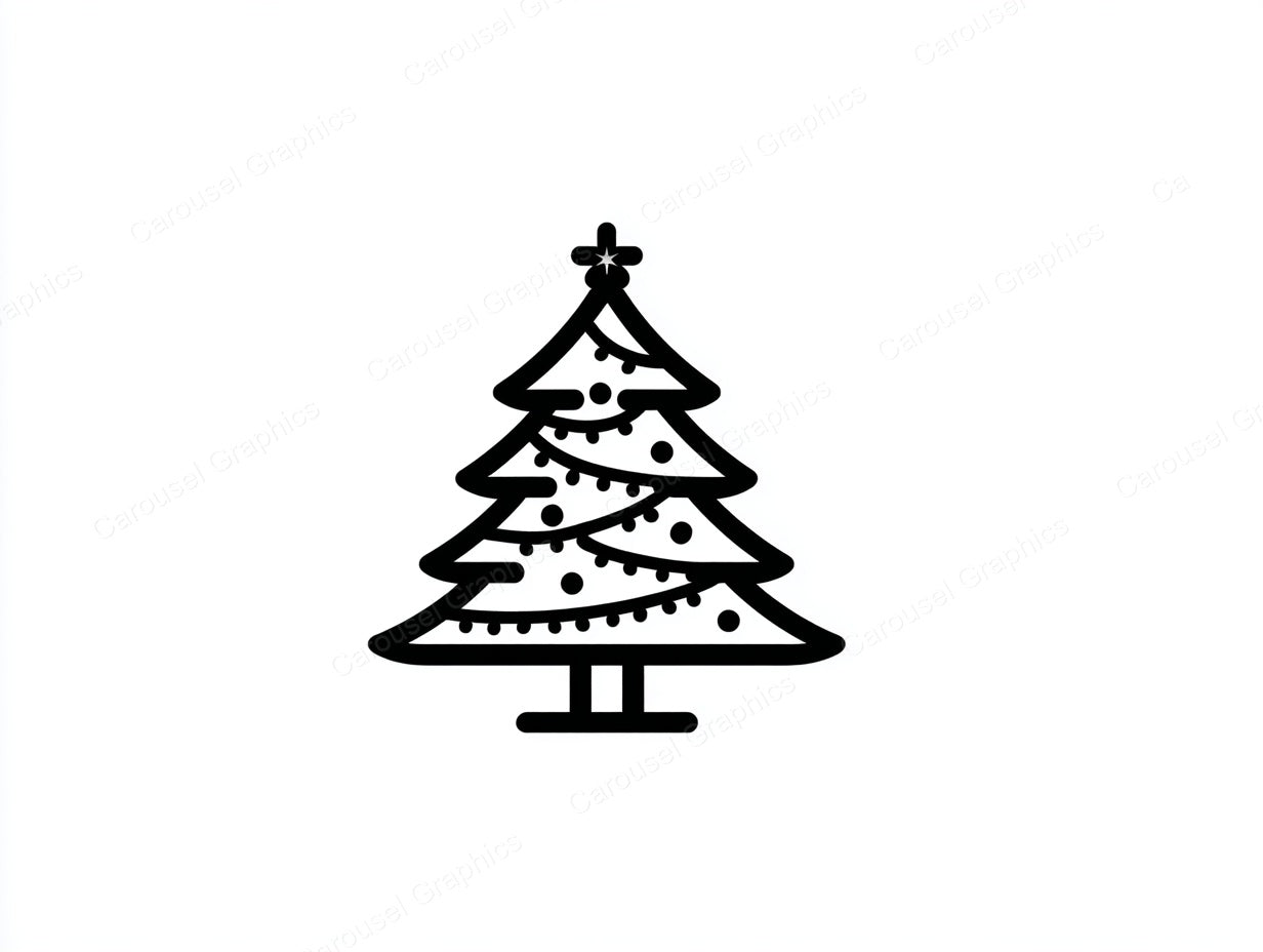 Christmas Tree Vector Graphic preview