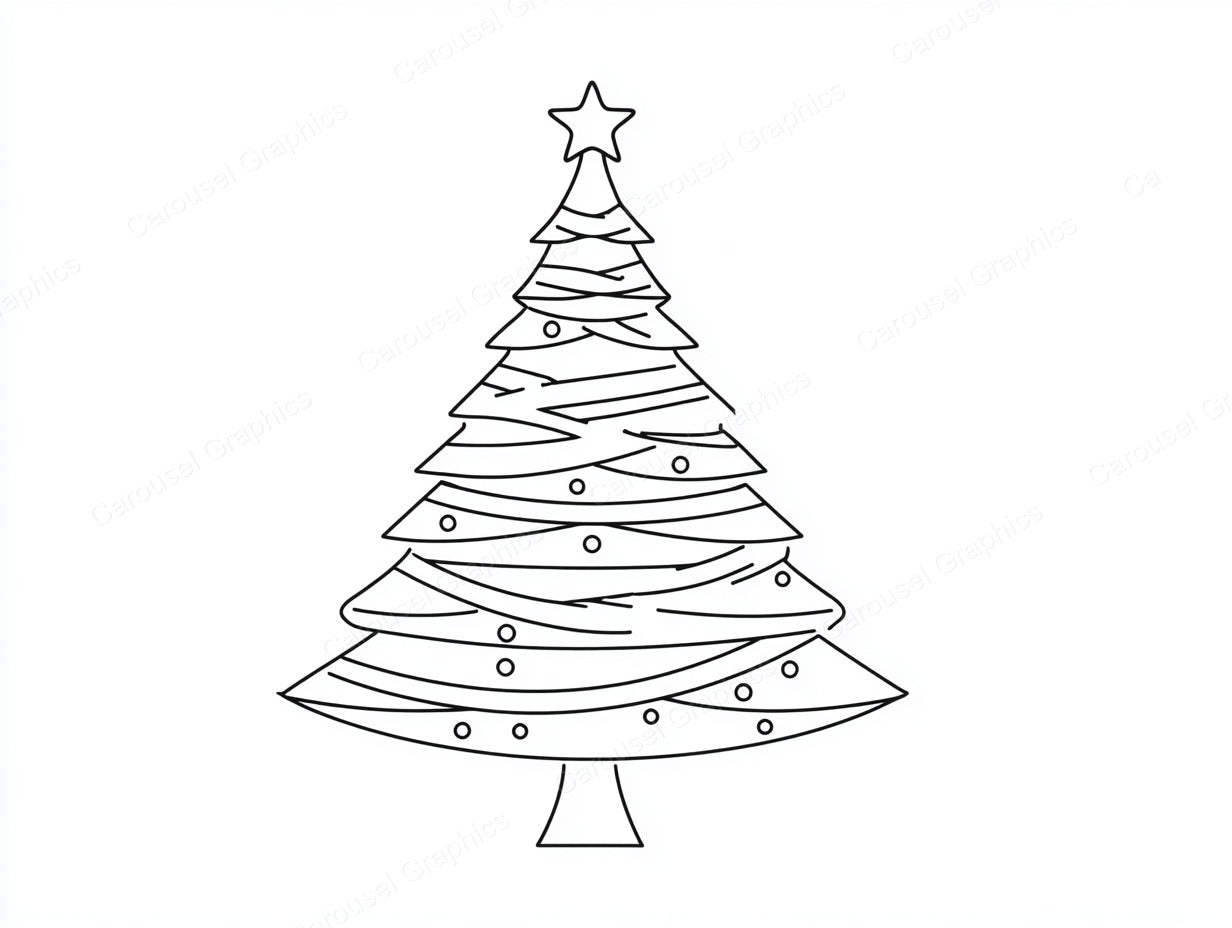 Christmas Tree Vector Graphic preview