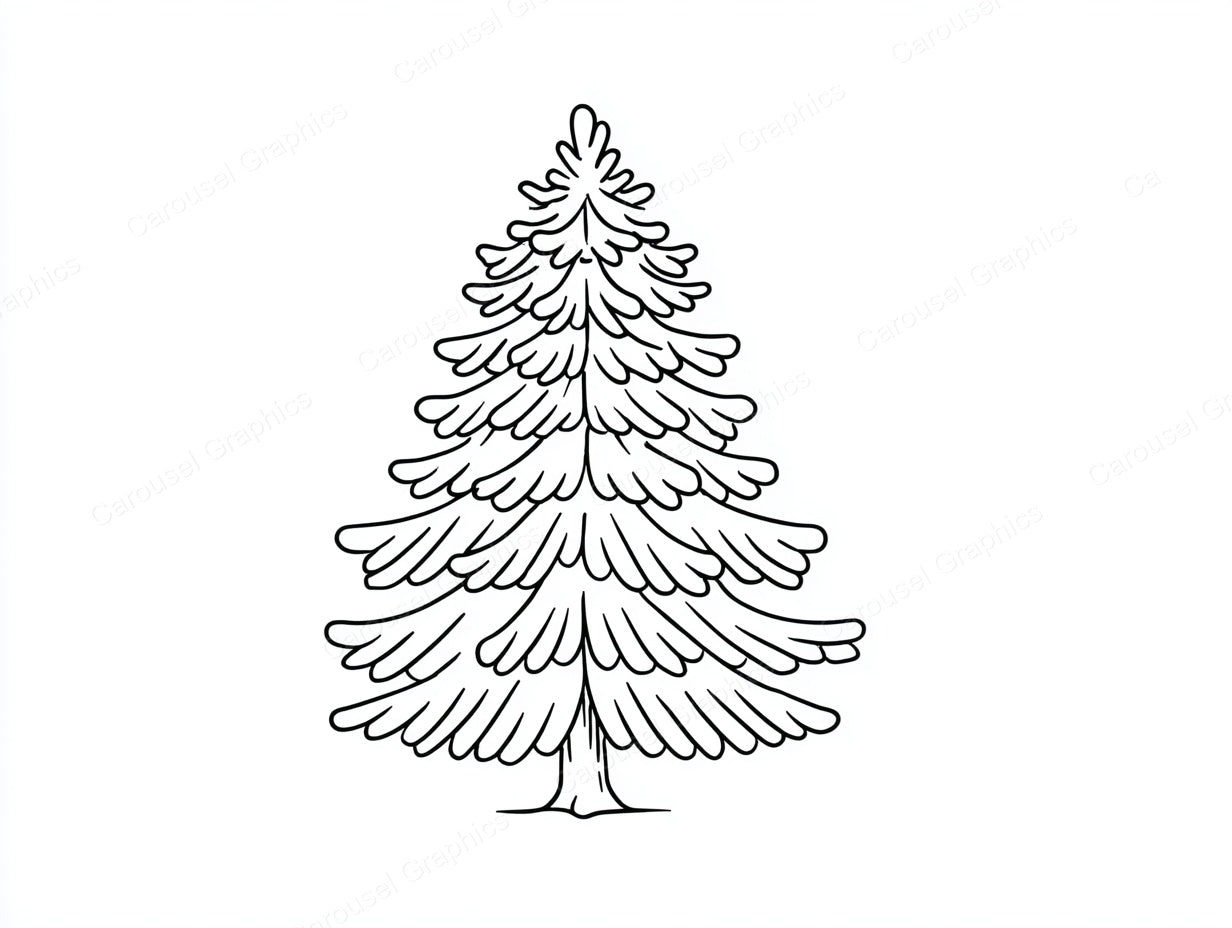 Christmas Tree Vector Graphic preview