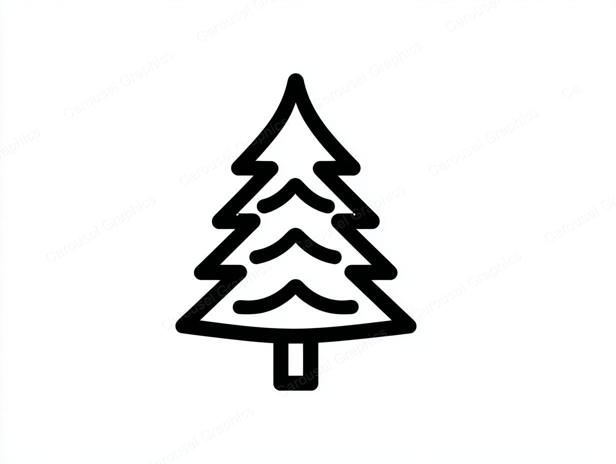 Christmas Tree Vector Graphic preview