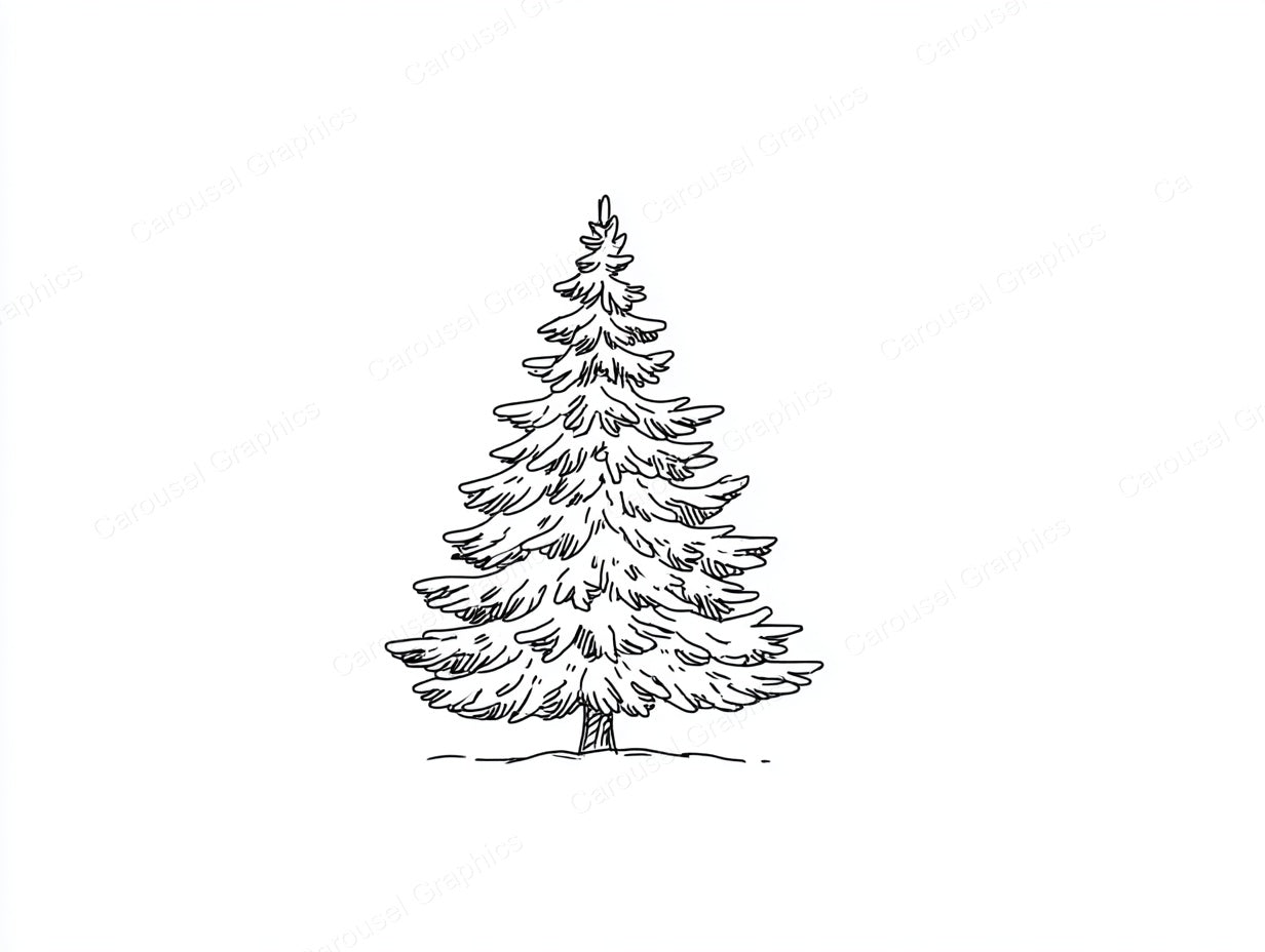 Christmas Tree Vector Graphic preview