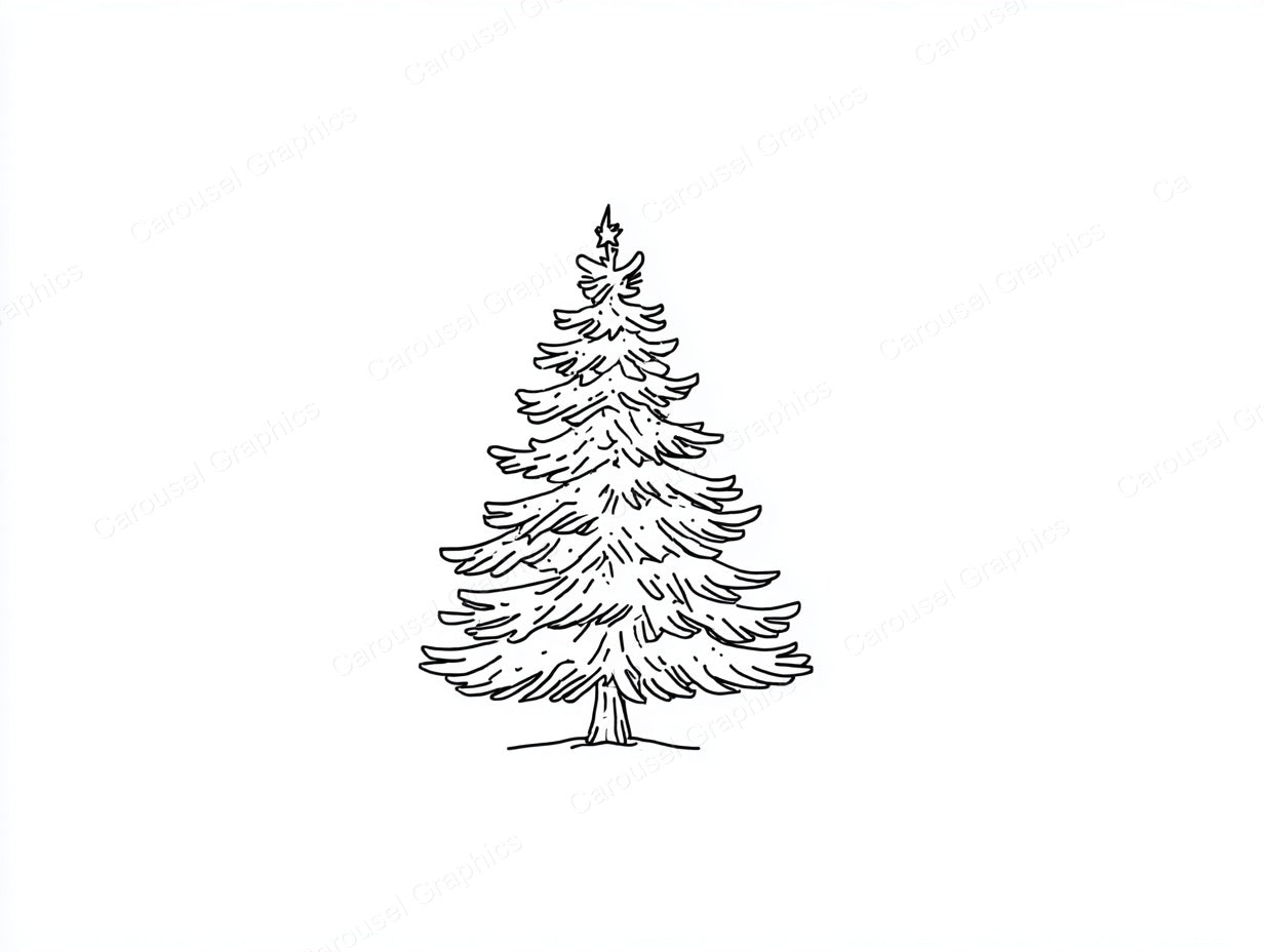 Christmas Tree Vector Graphic preview