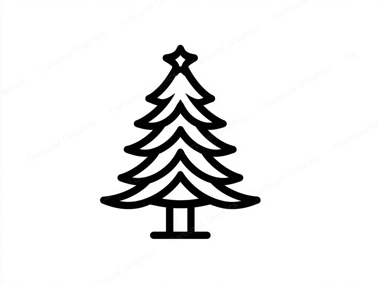 Christmas Tree Vector Graphic preview